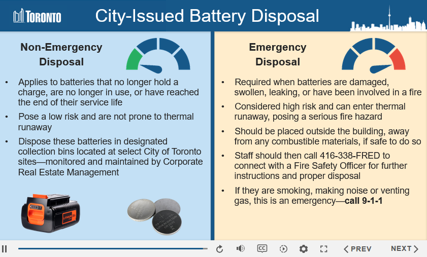 Interactive lithium-ion fire safety simulation for municipal employees