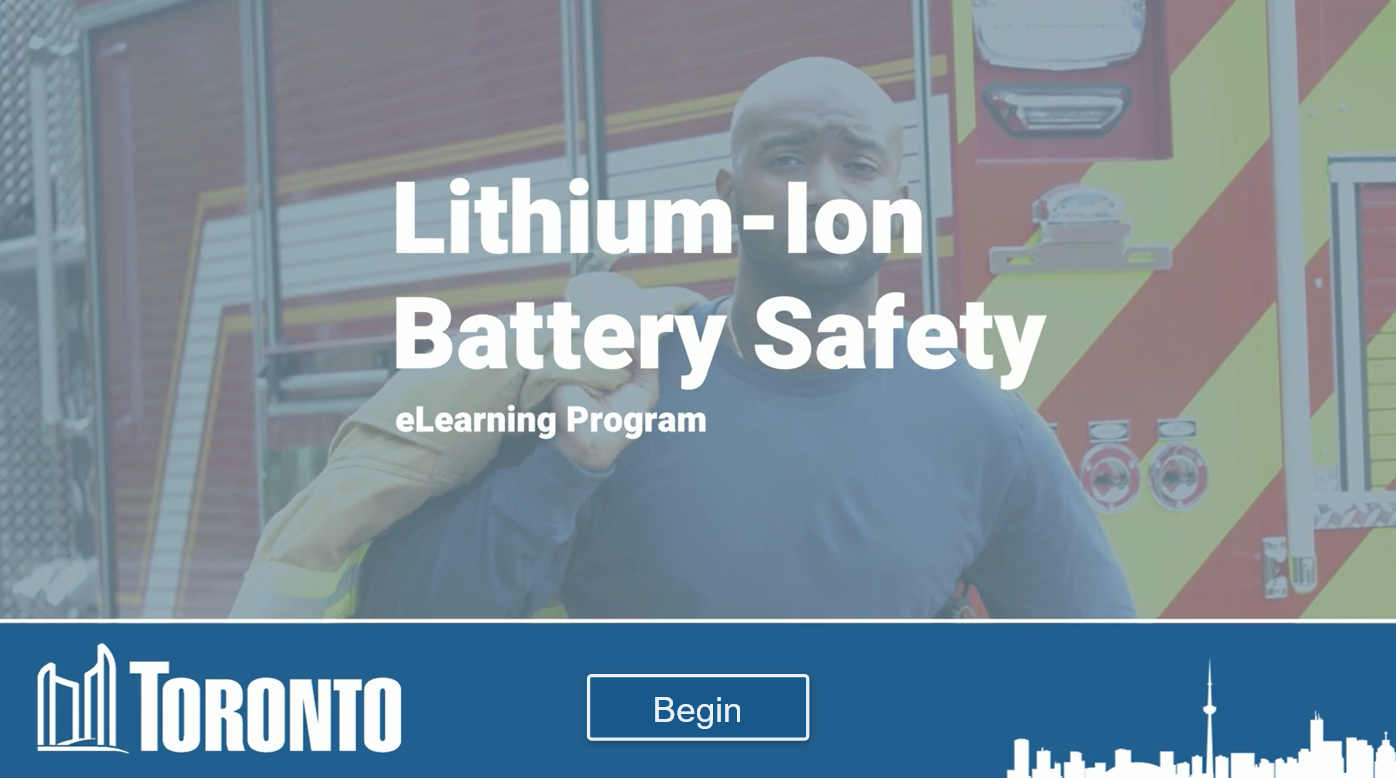 City of Toronto Fire Safety Training module