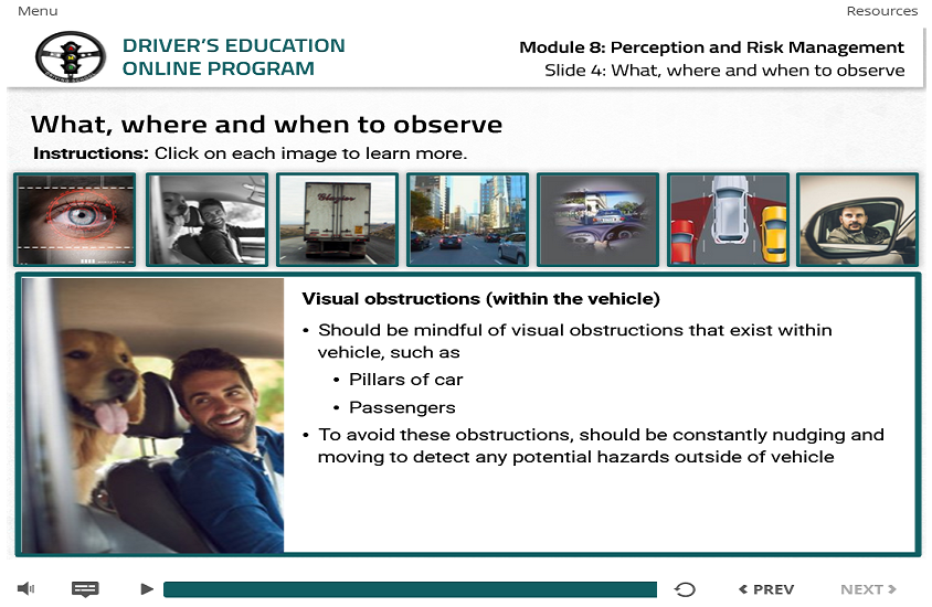 eLearning Course Development for Driver's Education Online Program
